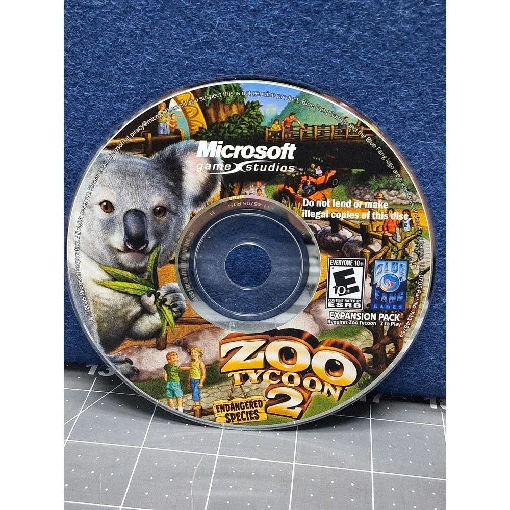 Microsoft Zoo Tycoon 2 Endangered Species PC Expansion Pack Disc Only